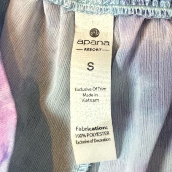 apana Resort Palazzo Pants Womens Size S Blue Purple Pink Ethereal Tie Dye NWT - Picture 6 of 12